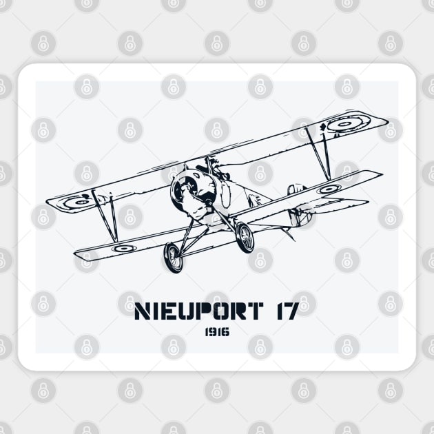 Nieuport 17 World War I Fighter Plane Magnet by Lakeric